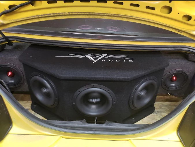 Car audio system installation at Hollywood Sound